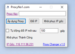 Tool đổi Proxy cho Windows By Proxyno1