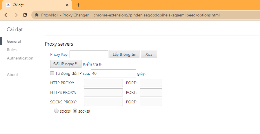 Hướng dẫn sử dụng extension google chrome By Proxyno.1